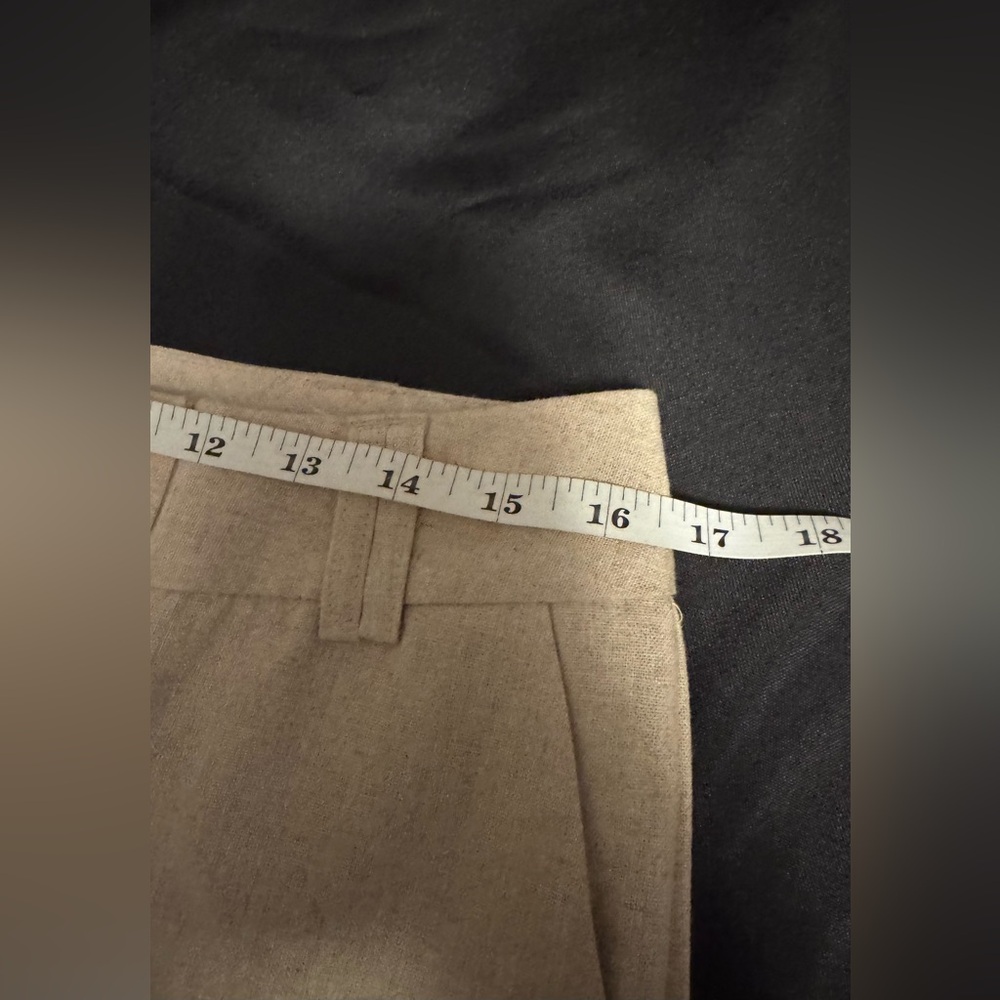 Cato light beige-oatmeal colored boot cut style linen pants - women’s size 10 - Picture 11 of 15